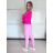 Legíny dlhé dámska (S/M ONE SIZE) TALIANSKA MÓDA IMPLP266136/DUR S / M ružová