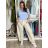 Nohavice outdoorové s opaskom dámske (S/M/L ONE SIZE) TALIANSKA MÓDA IM426111451/DUR S/M/L tmavo béžová