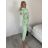 Souprava tepláková mikina a kalhoty dlouhé dámské MEDA (S/M/L ONE SIZE) ITALSKÁ MÓDA IMWB260003/DUR S/M/L světle zelená