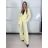 Komplet elegantní sako a kalhoty dámské KLARISA (S/M/L ONE SIZE) ITALSKÁ MÓDA IMPLP266377/DUR S/M/L žlutá
