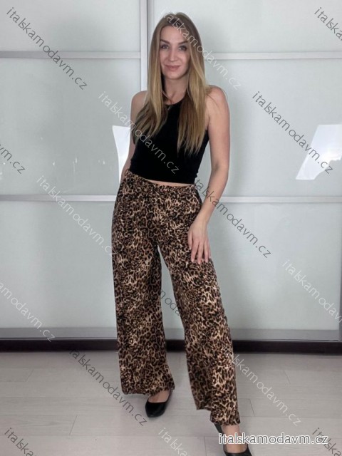 Kalhoty dlouhé letní dámské SAMBA (S/M/L ONE SIZE) ITALSKÁ MÓDA IMWHD260001-1/DUR
