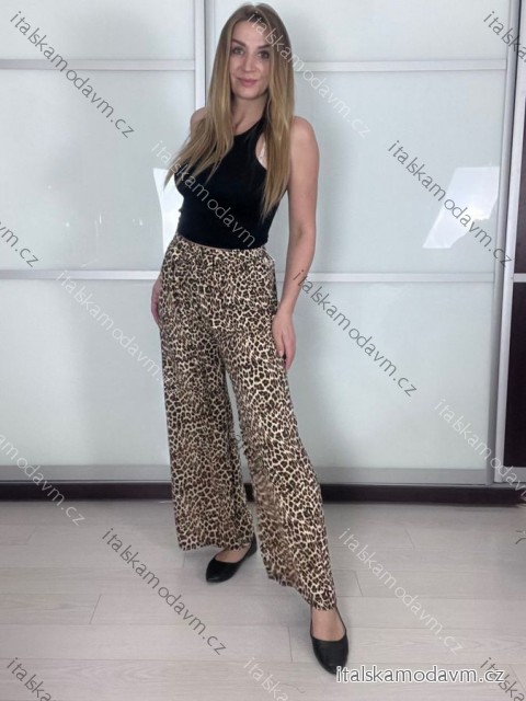 Kalhoty dlouhé letní dámské SAMBA (S/M/L ONE SIZE) ITALSKÁ MÓDA IMWHD260001-4/DUR