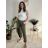 Kalhoty baggy dlouhé s knoflíky dámské (S/M ONE SIZE) ITALSKÁ MÓDA IMD24126
