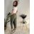 Kalhoty baggy dlouhé s knoflíky dámské (S/M ONE SIZE) ITALSKÁ MÓDA IMD24126
