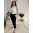 Kalhoty strečové mačkáče dlouhé dámské (S/M/L ONE SIZE) ITALSKÁ MÓDA IMPOZ25LV-25429/DUR béžová smetanová S/M/L