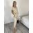Súprava letnej tunika a nohavice dámska (S/M/L ONE SIZE) TALIANSKA MÓDA IMSM260000236/DUR S/M/L béžová