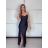 Šaty elegantné spoločenské dlhé na ramienka dámske STELA (S/M ONE SIZE) TALIANSKA MÓDA IM3260001/DUR S / M tmavo modrá