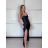 Šaty elegantné spoločenské dlhé na ramienka dámske STELA (S/M ONE SIZE) TALIANSKA MÓDA IM3260001/DUR S / M tmavo modrá