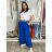 Nohavice letní s opaskom dámske TERNA (S/M/L ONE SIZE) TALIANSKA MÓDA IM426001356/DUR S/M/L svetlo béžová
