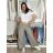 Nohavice letní s opaskom dámske TERNA (S/M/L ONE SIZE) TALIANSKA MÓDA IM426001356/DUR S/M/L svetlo béžová