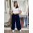 Nohavice letní s opaskom dámske TERNA (S/M/L ONE SIZE) TALIANSKA MÓDA IM426001356/DUR S/M/L svetlo béžová