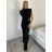 Souprava elegantní kalhoty dlouhé a Top  dámská (S/M/L ONE SIZE) ITALSKÁ MÓDA IMWGB260002/DUR S/M/L šedá
