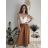 Nohavice letné háremky dlhé dámske (S/M/L ONE SIZE) TALIANSKA MÓDA IMD24199/DUR -   biela -   S / M