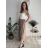 Nohavice letné háremky dlhé dámske (S/M/L ONE SIZE) TALIANSKA MÓDA IMD24199/DUR -   biela -   S / M