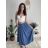 Sukně s páskem dlouhá dámská (S/M/L ONE SIZE) ITALSKÁ MÓDA IMSM26106