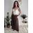 Sukně dlouhá s páskem dámská (S/M/L ONE SIZE) ITALSKÁ MÓDA IMWCP2624300/DU modrá S/M/L