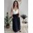 Sukňa dlhá letná dámska (S/M/L ONE SIZE) TALIANSKA MÓDA IMSM26107/DU béžová S/M/L