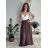 Sukně maxi dlouhá v pase na žabičkování dámská (S/M/L ONE SIZE) ITALSKÁ MÓDA IMM22MAXIMA