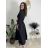 Šaty dlhé košilové 3/4 dlouhý rukáv dámske KONSTANCE  (S/M/L ONE SIZE) TALIANSKA MÓDA IMPDY264885/DUR S/M/L biela