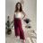 Kalhoty máslové s páskem dámské (S/M/L ONE SIZE) ITALSKÁ MÓDA IMD25223