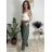 Nohavice dlhé elegantní dámske JITKA (S/M/L ONE SIZE) TALIANSKA MÓDA IM426070/DU tmavě hnědá S/M/L