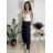 Nohavice dlhé elegantní dámske JITKA (S/M/L ONE SIZE) TALIANSKA MÓDA IM426070/DU tmavě hnědá S/M/L