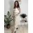 Nohavice dlhé elegantní dámske JITKA (S/M/L ONE SIZE) TALIANSKA MÓDA IM426070/DU tmavě hnědá S/M/L