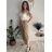 Nohavice letné zavinovací dlhé oversize dámske GINIE (S/M/L ONE SIZE) TALIANSKA MÓDA IMD24250/DU béžová S/M/L