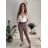 Nohavice elegantné s opaskom 3/4 krátke dámske (S/M/L ONE SIZE) TALIANSKA MÓDA IMPLI257048/DU čierna S/M/L