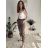 Nohavice elegantné s opaskom 3/4 krátke dámske (S/M/L ONE SIZE) TALIANSKA MÓDA IMPLI257048/DU čierna S/M/L
