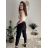 Nohavice elegantné s opaskom 3/4 krátke dámske (S/M/L ONE SIZE) TALIANSKA MÓDA IMPLI257048/DU čierna S/M/L