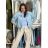 Bunda oversize dlouhý rukáv dámská KAILA (S/M/L/XL ONE SIZE) ITALSKÁ MÓDA IMC26081/DUR S/M/L světle modrá