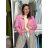 Bunda oversize dlouhý rukáv dámská KAILA (S/M/L/XL ONE SIZE) ITALSKÁ MÓDA IMC26081/DUR S/M/L světle modrá