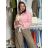 Bunda oversize dlouhý rukáv dámská KAILA (S/M/L/XL ONE SIZE) ITALSKÁ MÓDA IMC26081/DUR S/M/L světle modrá