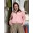 Bunda oversize dlouhý rukáv dámská KAILA (S/M/L/XL ONE SIZE) ITALSKÁ MÓDA IMC26081/DUR S/M/L světle modrá