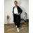 Cardigan letný 3/4 dlhý rukáv dámsky nadrozmer VESUNA (48/50/52 ONE SIZE) TALIANSKA MÓDA IM425415/DU  tmavo smaragdová