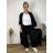 Cardigan letný 3/4 dlhý rukáv dámsky nadrozmer VESUNA (48/50/52 ONE SIZE) TALIANSKA MÓDA IM425415/DU  tmavo smaragdová