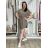 Šaty košeľové mušelínové dámske (S/M ONE SIZE) TALIANSKÁ MÓDA IM424MUSA/DR S/M/L tmavě béžová