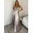 Šaty dlhé letné na ramienka dámske (XS/S/M ONE SIZE) TALIANSKA MÓDA IMPBB24B24780/DUR červená XS/S/M