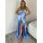 Šaty dlhé letné na ramienka dámske (XS/S/M ONE SIZE) TALIANSKA MÓDA IMPBB24B24780/DUR červená XS/S/M