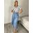 Šaty volnočasové krátký rukáv dámské PARMA (S/M/L ONE SIZE) ITALSKÁ MÓDA IMSM26001235
