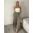 Kalhoty lněné  volnočasové dámské MODI (S/M/L ONE SIZE) ITALSKÁ MÓDA IMSM26001236