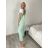 Nohavice teplákové dlhé s trakmi dámske EMILY (S/M/L ONE SIZE) TALIANSKA MÓDA IMC26001355/DU S/M/L svetlozelená