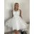 Šaty společenské, svatební elegantní bez rukávu krátké plesové dámské (S/M/L ONE SIZE) ITALSKÁ MÓDA IMM26HB50245