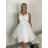 Šaty společenské, svatební elegantní bez rukávu krátké plesové dámské (S/M/L ONE SIZE) ITALSKÁ MÓDA IMM26HB50245