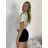 Košile kráký rukáv dámská TINA (S/M/L ONE SIZE) ITALSKÁ MÓDA IMWKH26001/DUR S/M/L zelená khaki