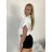 Košile kráký rukáv dámská TINA (S/M/L ONE SIZE) ITALSKÁ MÓDA IMWKH26001/DUR S/M/L zelená khaki