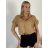 Košile kráký rukáv dámská TINA (S/M/L ONE SIZE) ITALSKÁ MÓDA IMWKH26001/DUR S/M/L zelená khaki