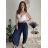 Kalhoty viskoza letní aladinky dámské (S/M/L ONE SIZE) ITALSKÁ MÓDA IM4260055