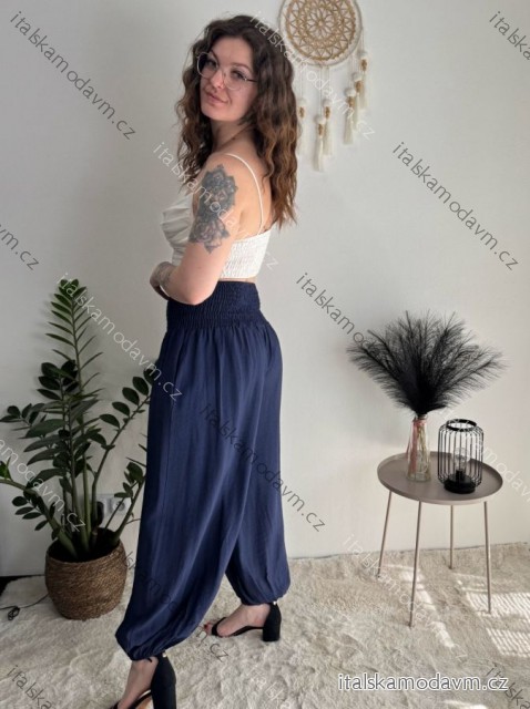 Kalhoty viskoza letní aladinky dámské (S/M/L ONE SIZE) ITALSKÁ MÓDA IM4260055